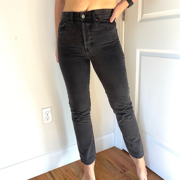 H&M High Waist Straight Leg Denim - Picture 2 of 9